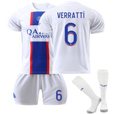 VERRATTI #6 Paris F.C Second Away Jersey 2022/23 Soccer Jersey Kit Football T-shirt Set For Adult Kids