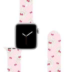 Silicone Printed Watch Band HelloKitty Flower for iWatch Series SE/6/5/4/3/2/1