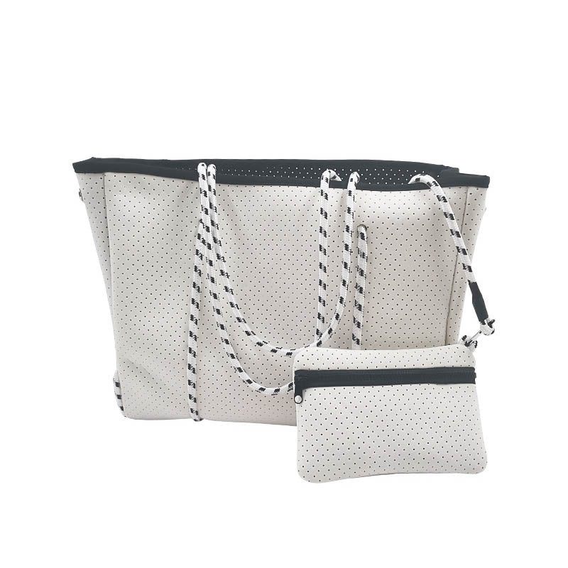 2Pcs Shoulder Bag Large Capacity Stripe Design Lightweight Handbag-Write
