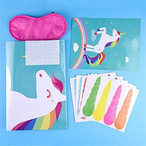 Unicorn Birthday Party Game with 35 Stickers, Children's Birthday Party Decorations