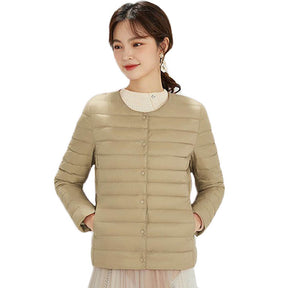 Womens Down Jacket Packable Lightweight Two Wear Waterproof Coat-Camel