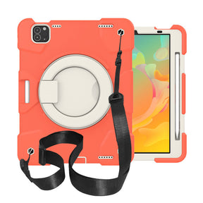 iPad Case For iPad Air 5 with 360¡ãSwivel Stand-Coral Orange