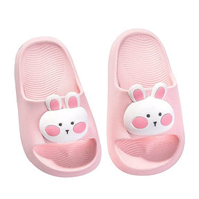 Toddler Boys Girls Slide Slippers Non-Slip Summer Beach Pool Shoes-RabbitPink