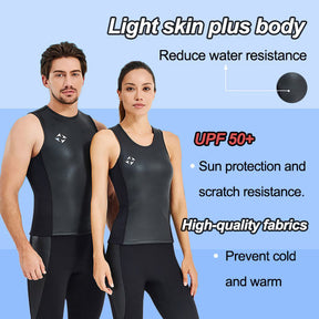 Adore 2mm Diving Vest Men Split Surfing Wetsuit Waterproof Vest-D242002-Black