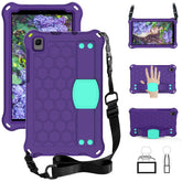 Hive Tablet Case For SamSung Tab A7 Lite 8.7(T220/T225) 2021/Tab A8 (P200/P225) 2019 Durable Stand Cover With Shoulder Strap-PurpleAqua