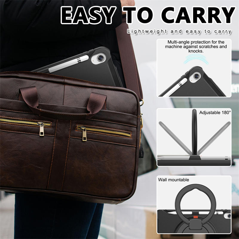 Tablet Case For iPad 10th Full Body Protection with 360¡ã Stand Portable-Black