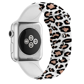 Fashion Leopard Pattern Silicone Watchband for Apple Watch SE & Series 6/5/4/3/2/1-B21