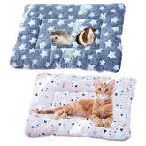 2 Piece Pet Plush Bed Mat Warm Sleep Pad-C