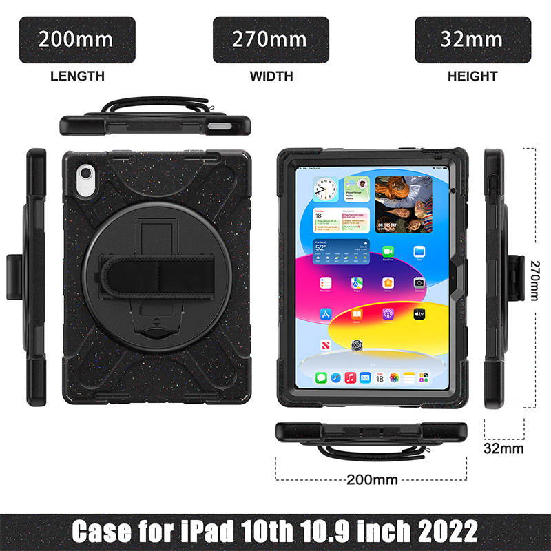 Full Body Protective Case with 360¡ã Rotate Hand Strap/Stand for iPad 10th Gen