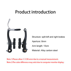 2 Pack Mountain Bike V-Brake Set Replacement Fit for Most Bicycle-Black