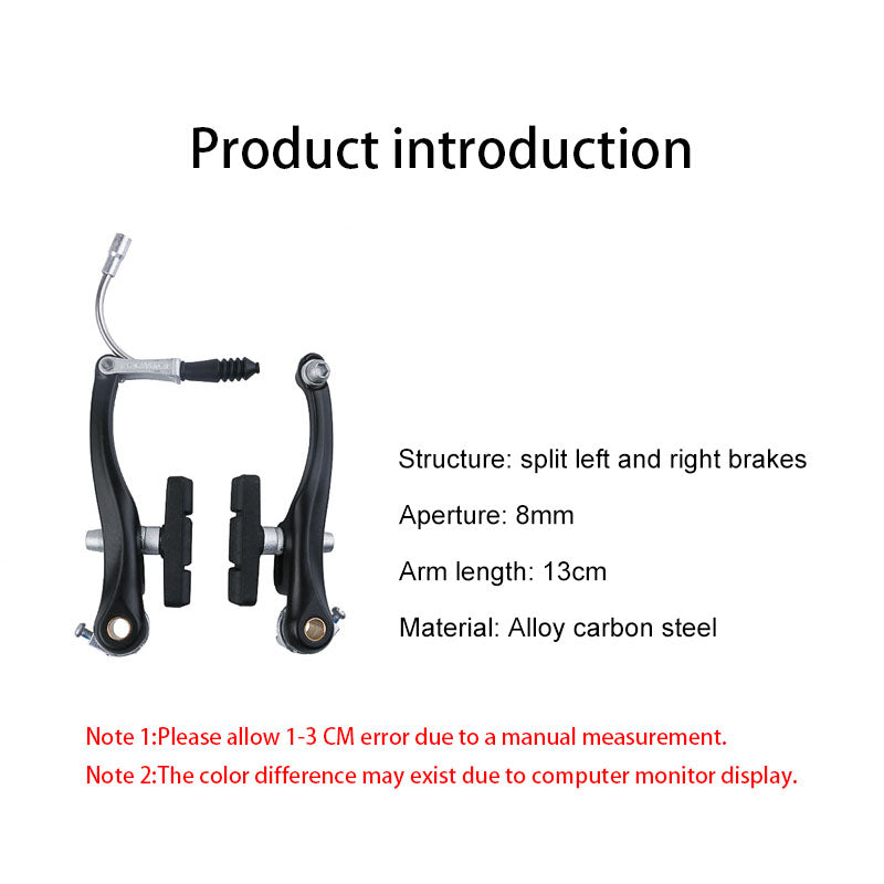 2 Pack Mountain Bike V-Brake Set Replacement Fit for Most Bicycle-Black
