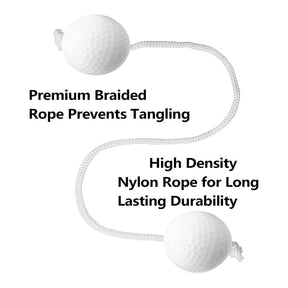 6 Pcs Ladder Toss Ball Replacement Set Kid Safe Soft Rubber Golf Balls-Black+White