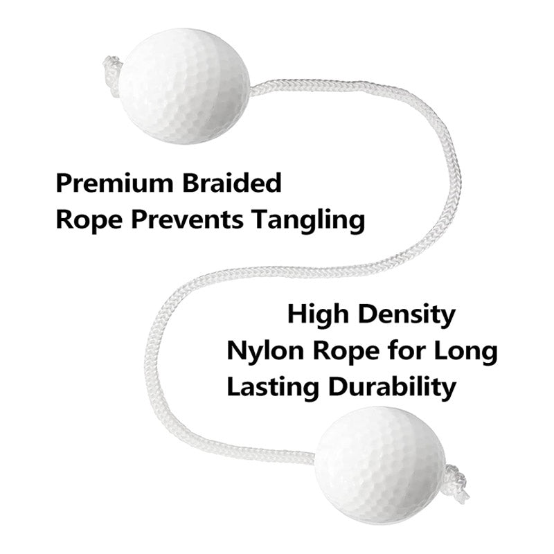 6 Pcs Ladder Toss Ball Replacement Set Kid Safe Soft Rubber Golf Balls-Black+White