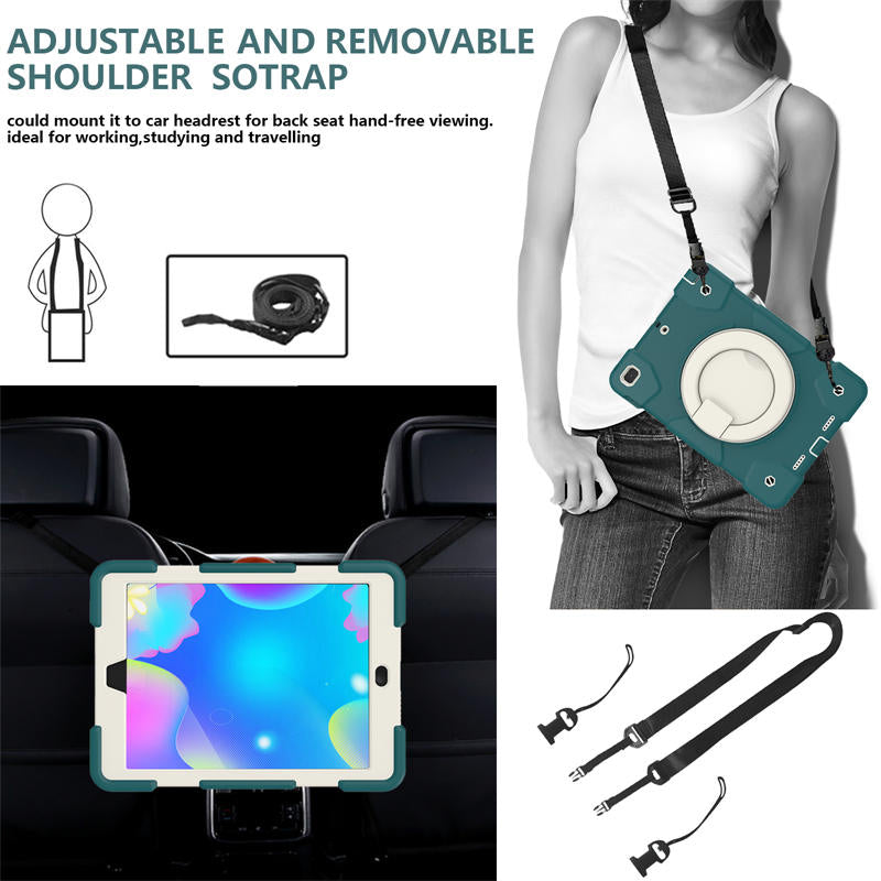 iPad Case For iPad 9.7/Air 2 with 360¡ãSwivel Stand-Blackish Green