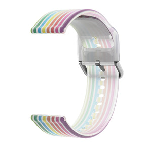 Semi Frosted Watch Strap Transparent Rainbow for Samsung Huawei Watch-09
