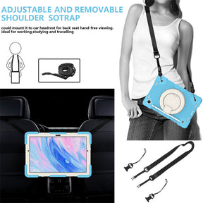 Tab A 8 X200/X205 Samsung Tablet Case with 360¡ãSwivel Stand-Sky Blue