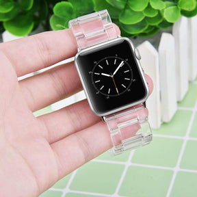 Clear Resin Watch Strap For Apple iWatch-Clear