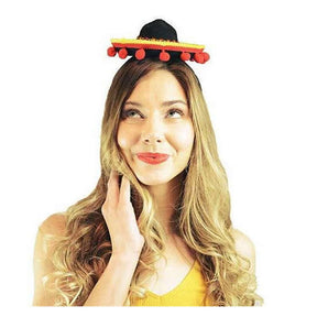 3Pcs 16cm Coco Theme Party Hats with Ball Fringe Decoration for Carnivals Festivals Dia De Muertos Wedding Birthdays