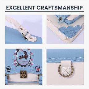 Women Vintage Messenger Bag Lolita Cute Handbags for Girls-Blue